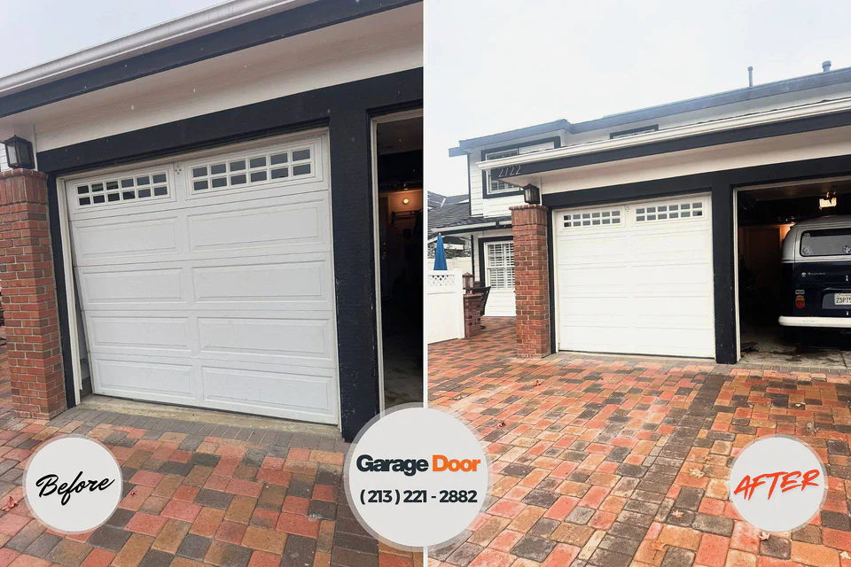 Before and after: garage door repair near me Woodlawn Beach